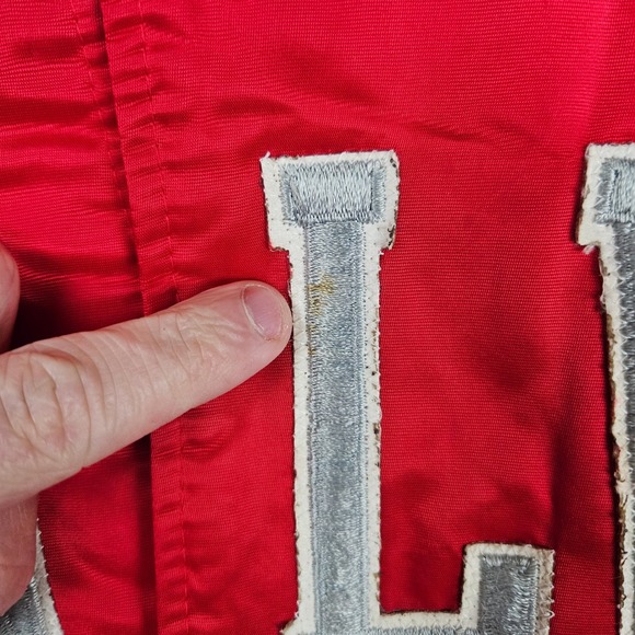 Vintage 90s University Las Vegas UNLV Rebels Satin Jacket Starter XL Made in USA - Picture 6 of 11
